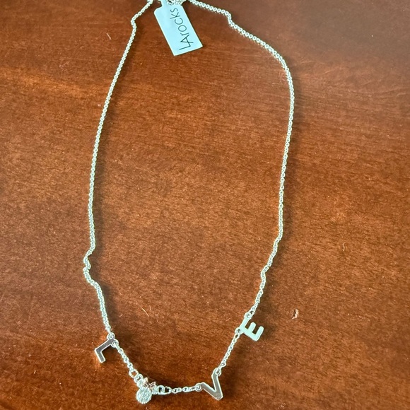 LA Rocks silver plated DISNEY LOVE necklace with Minnie figure (gold bow) NEW - Picture 4 of 9